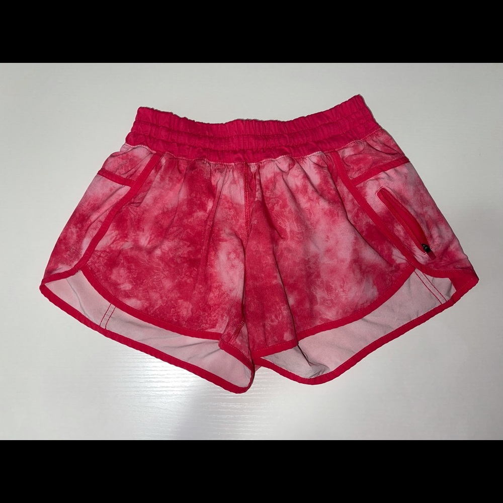 RARE Lululemon pink tie dye shorts